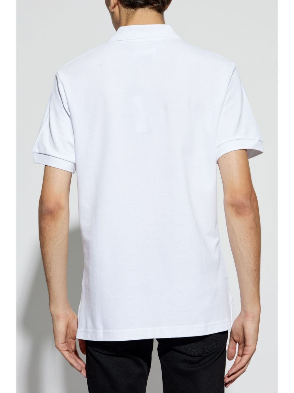 logo-plaque piqué polo shirt - 4