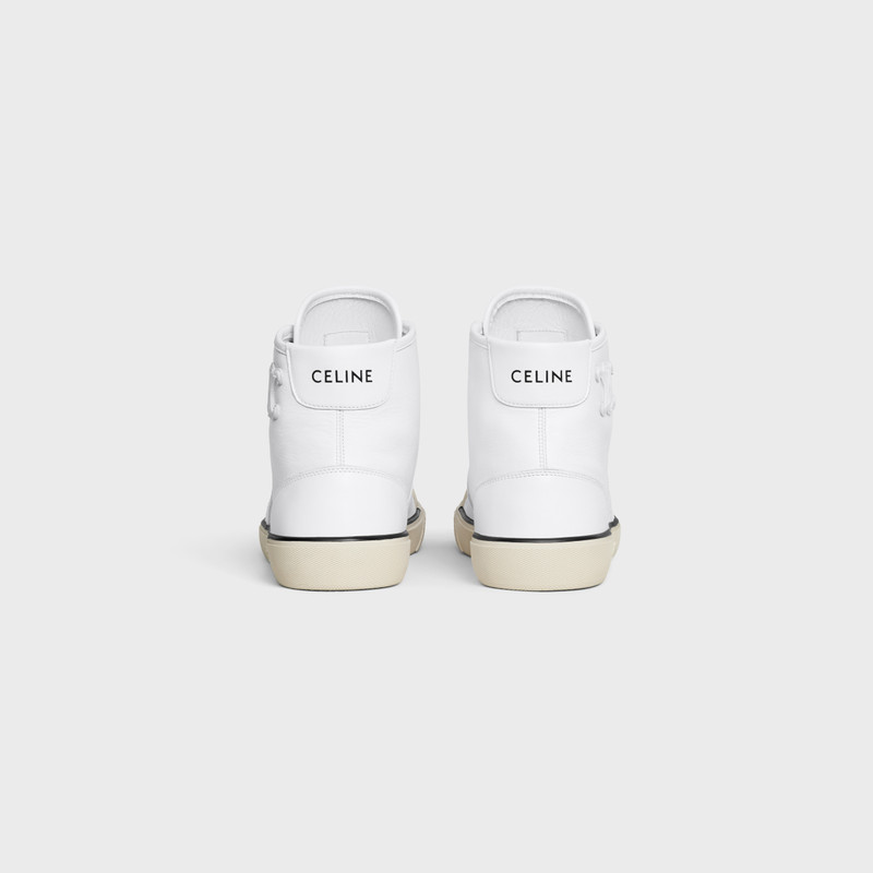 CELINE AS-02 MID LOW LACE-UP CELINE ALAN SNEAKERS WITH TRIOMPHE PATCH in CALFSKIN outlook