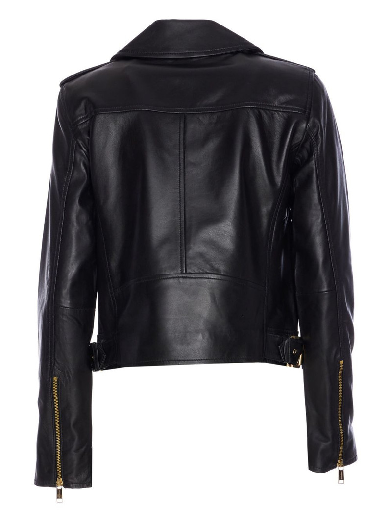 MICHAEL KORS zip-pocket leather jacket outlook