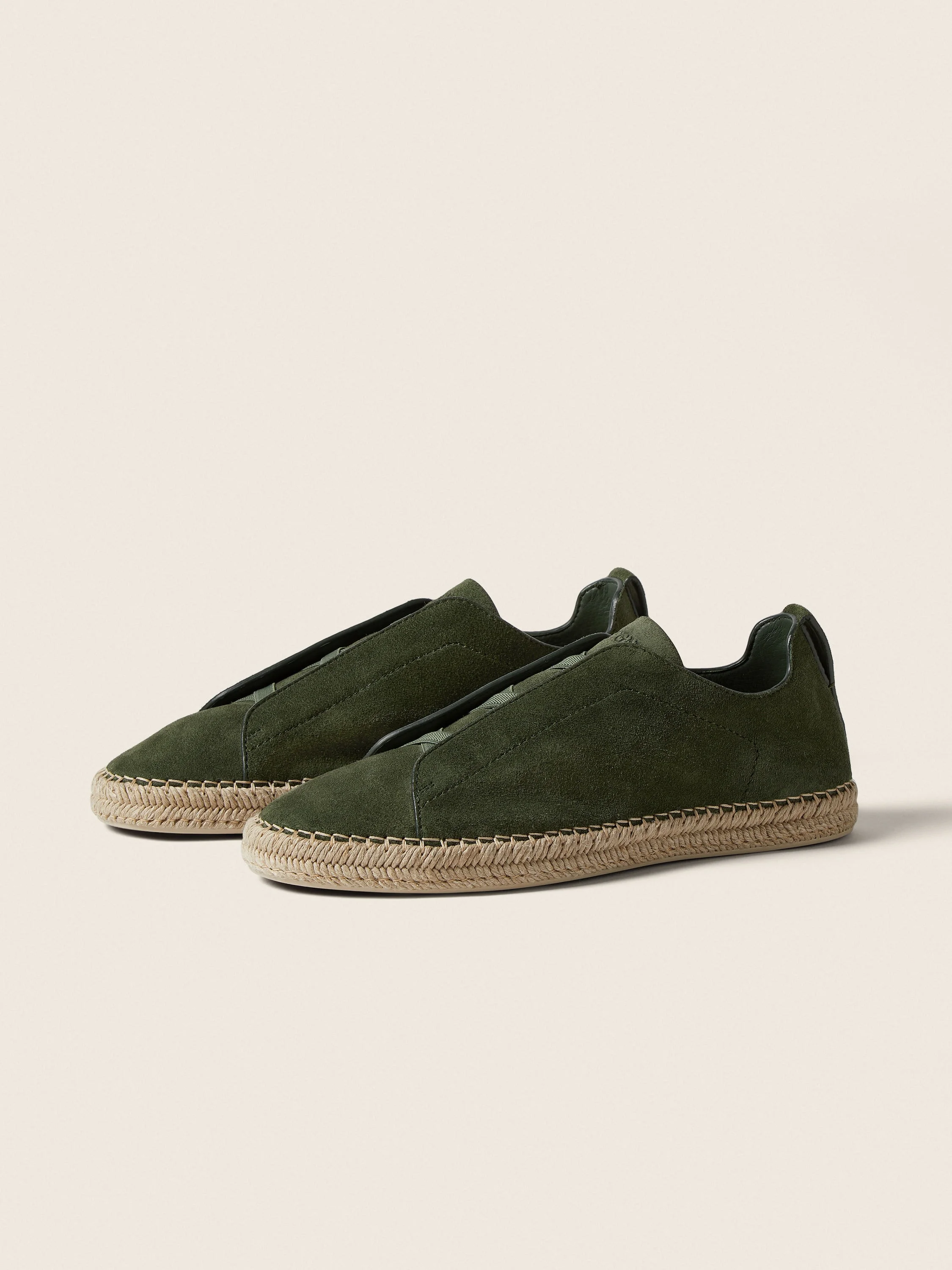 PINE GREEN SUEDE TRIPLE STITCH™ ESPADRILLES - 1