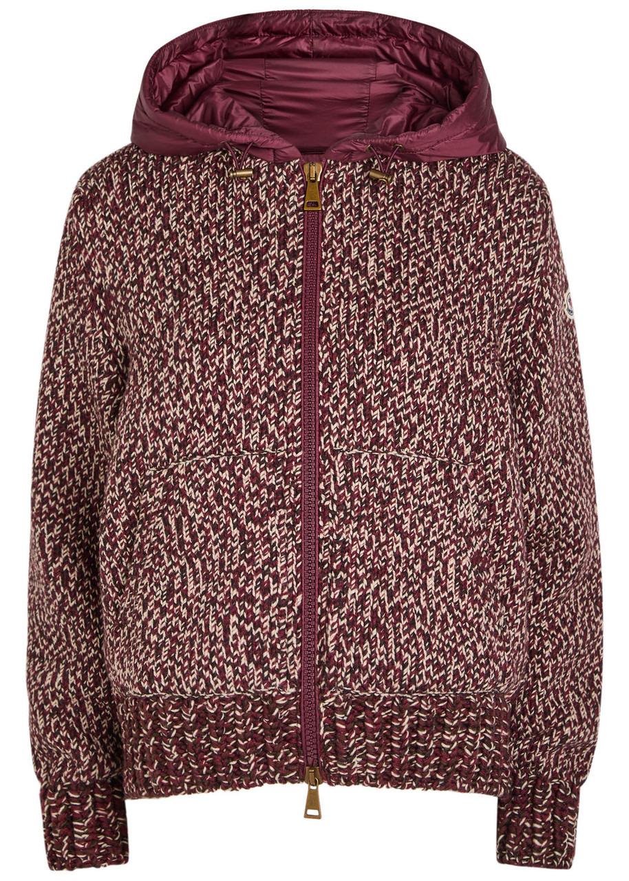 Moncler Hooded Shell and Wool Cardigan - 6
