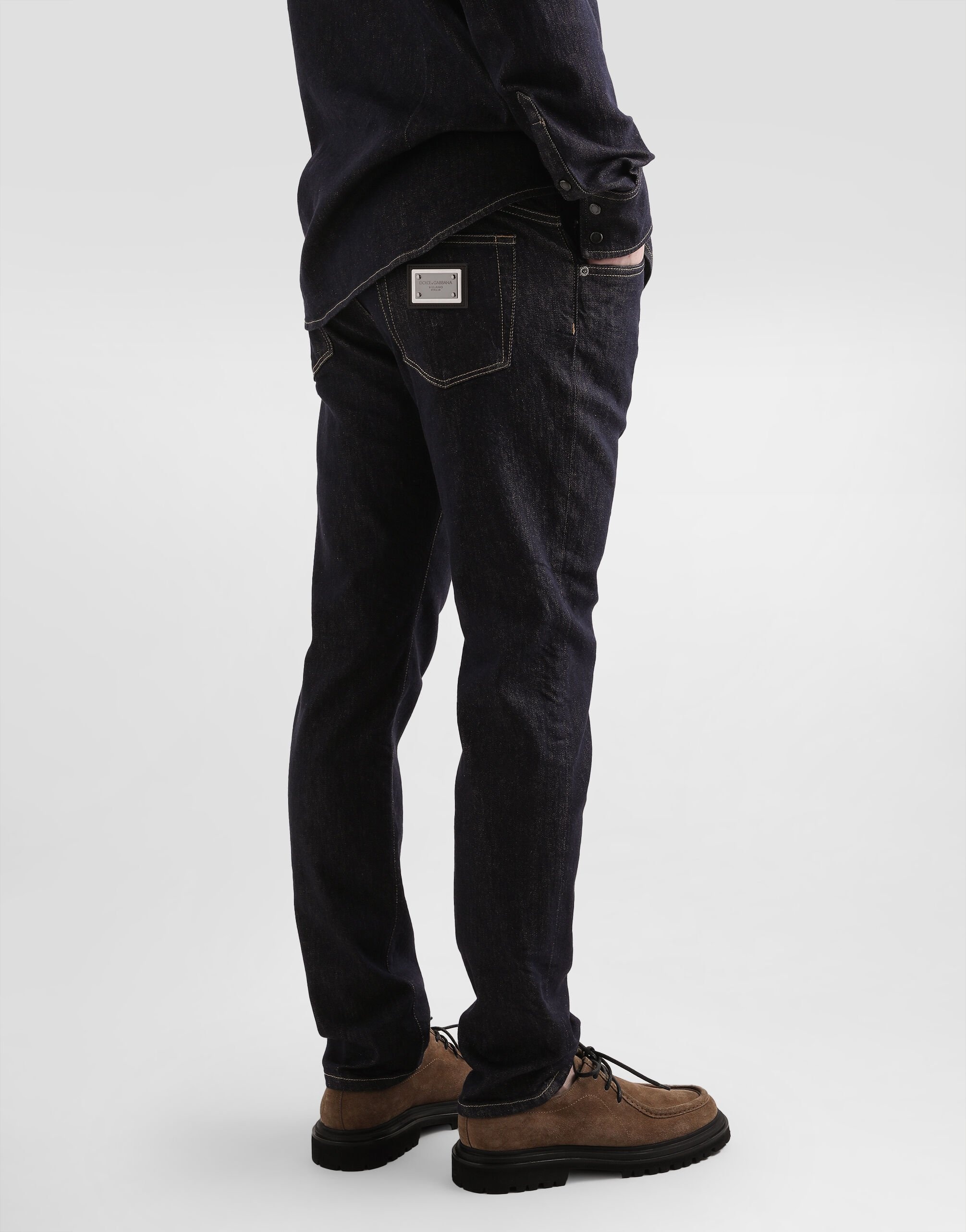 Slim-fit stretch cotton jeans - 3