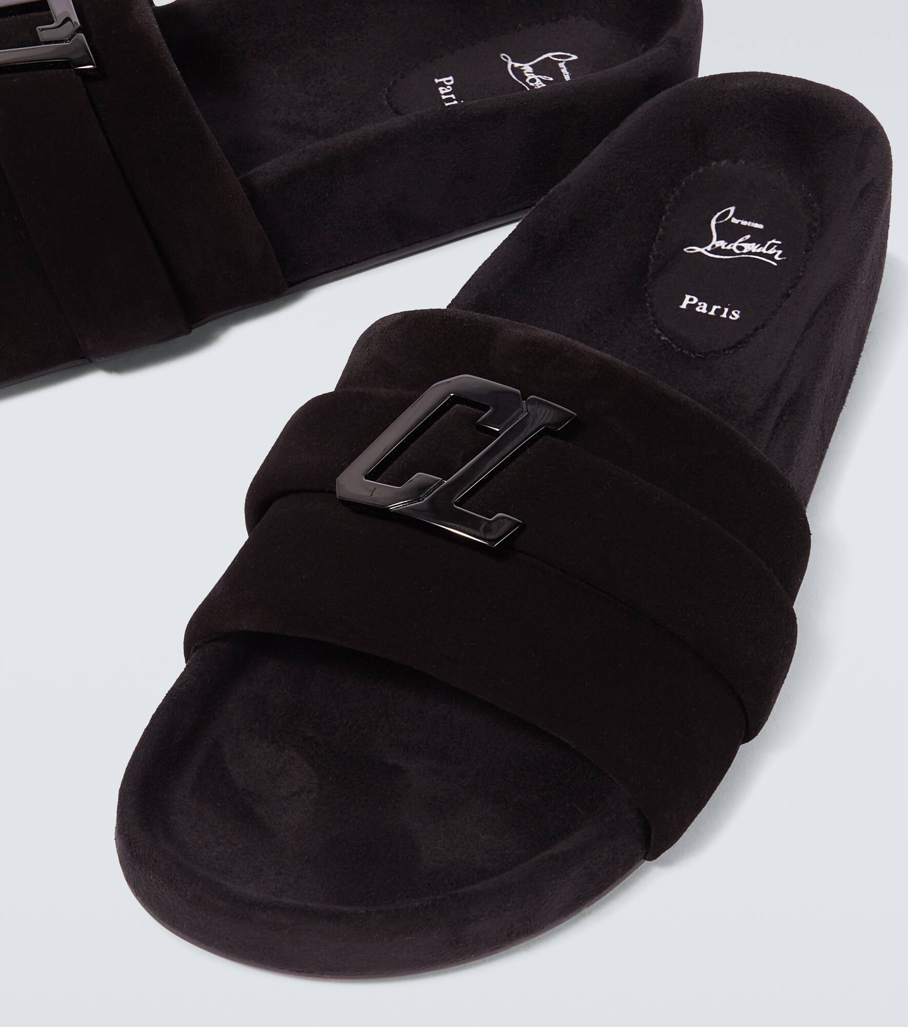 Varsimule Bizz logo suede slides - 3