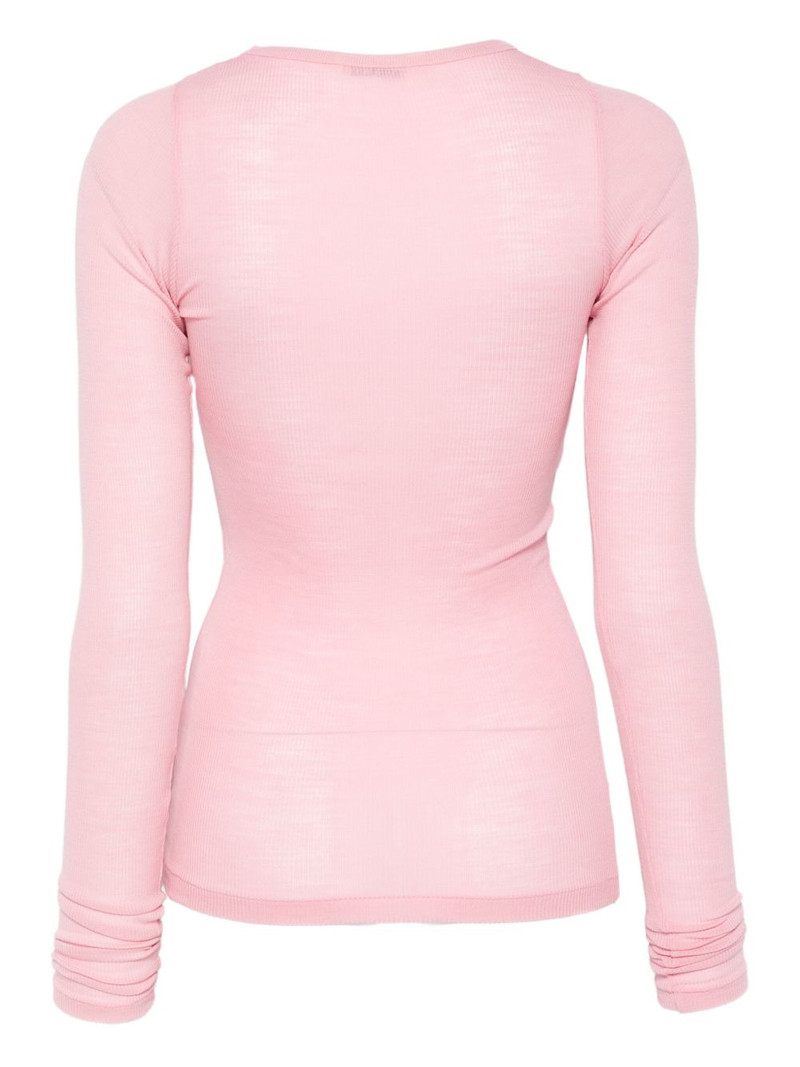 AURALEE ribbed long-sleeve top outlook