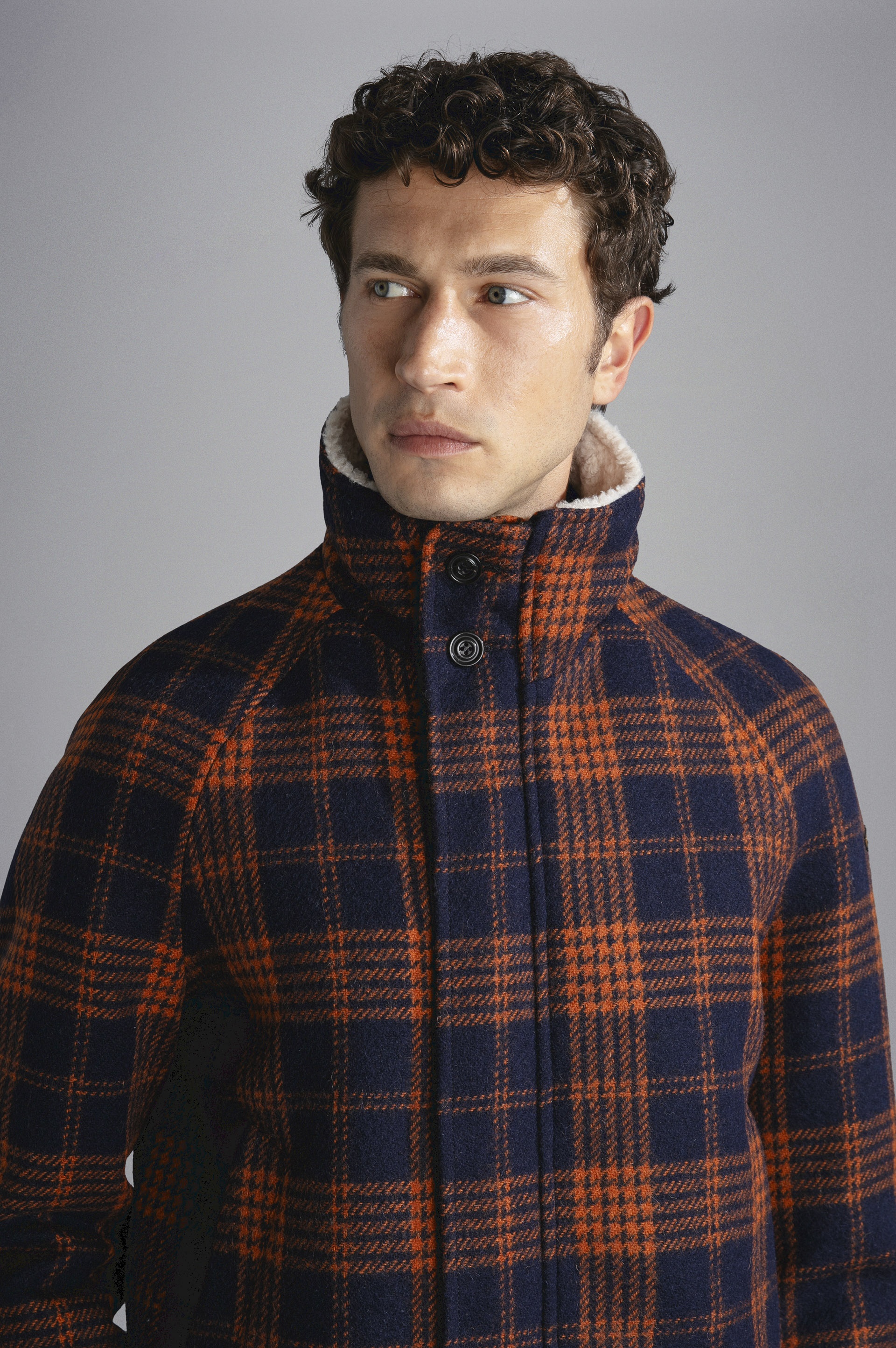 CHECKED PATTERN WOOL BOMBER JACKET - 4