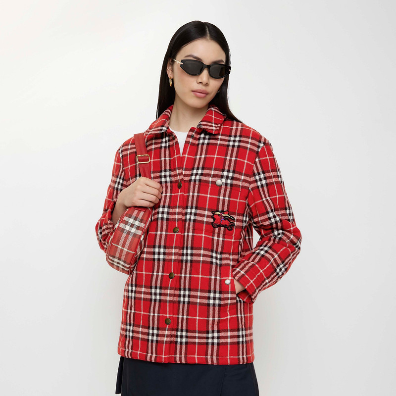 Burberry Check Wool Overshirt outlook
