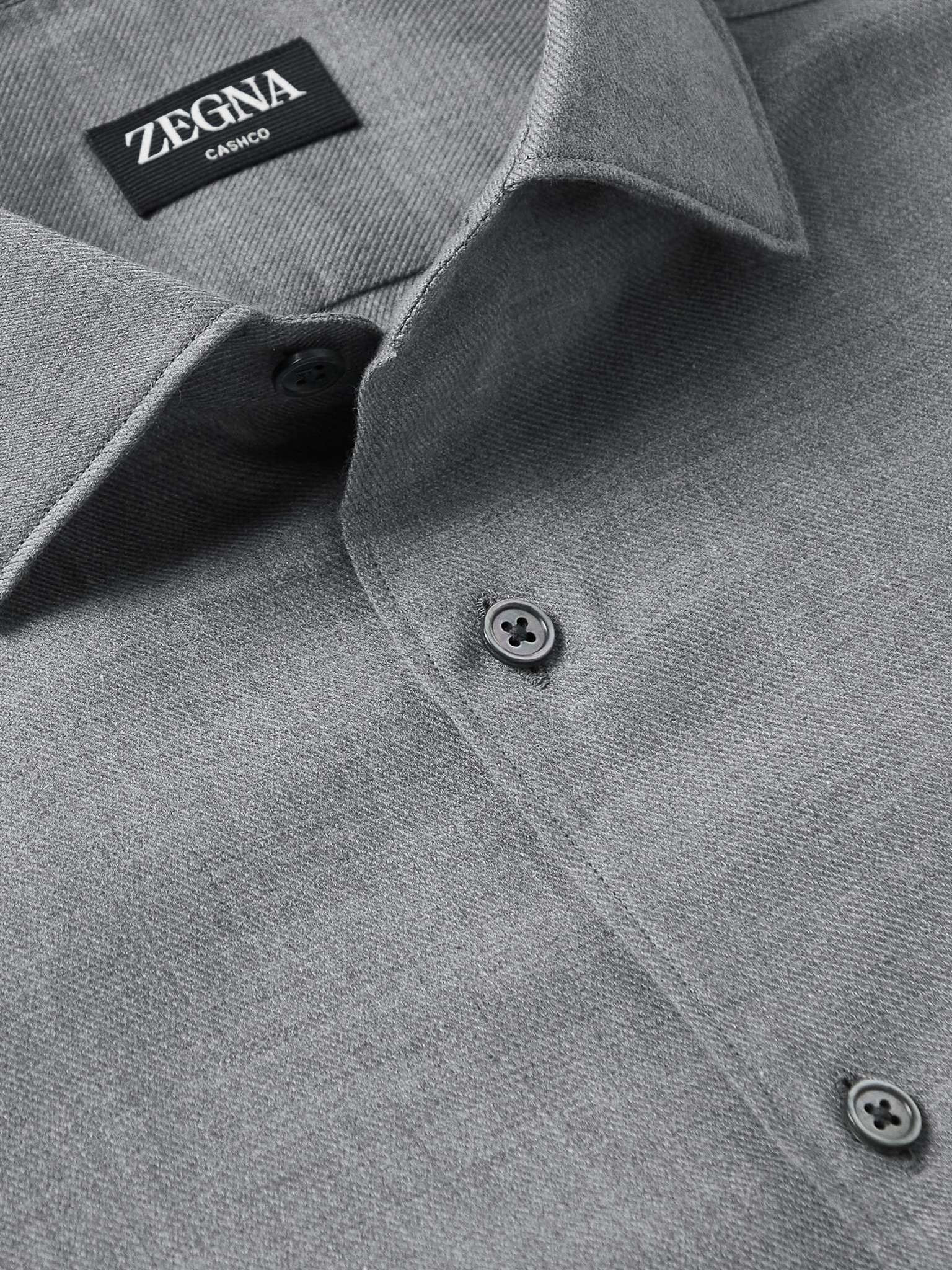 Cotton and Cashmere-Blend Twill Shirt - 5