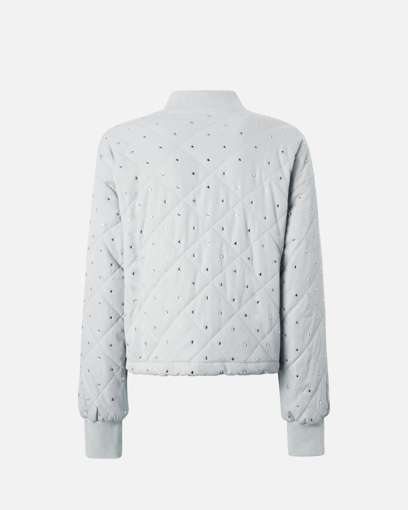 PINKO QUILTED BOMBER JACKET WITH RHINESTONES AND STUDS outlook