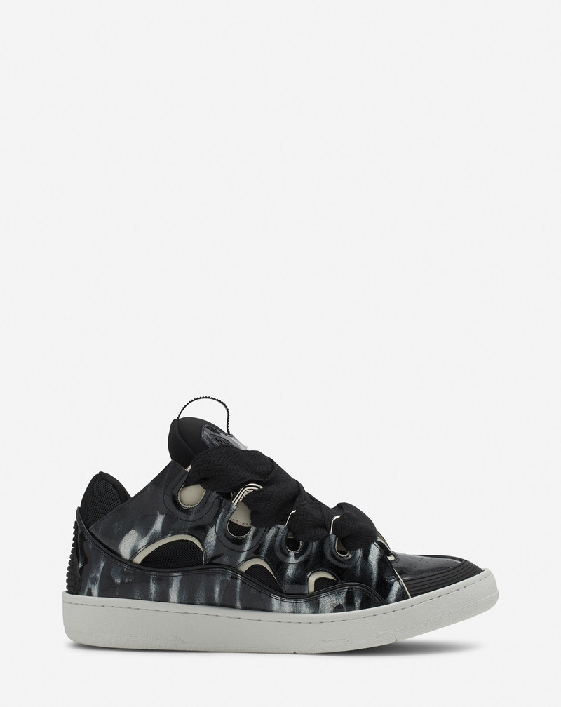 CURB LEATHER SNEAKERS WITH SPARKLES 1