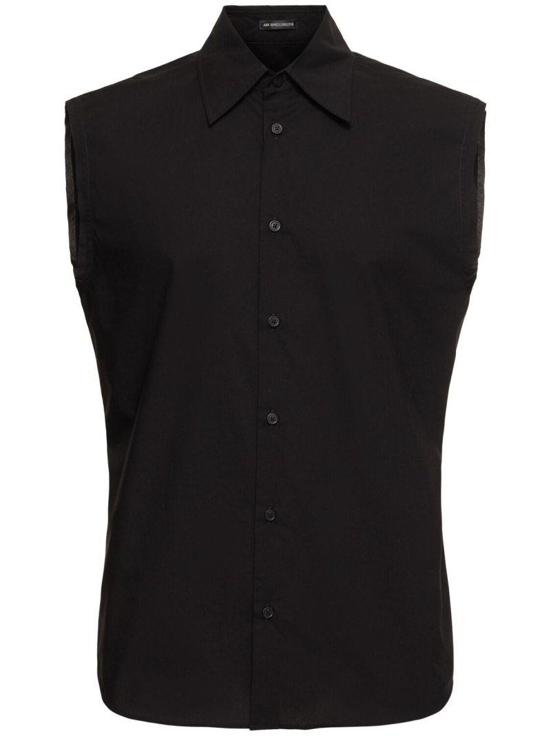 Boudewijn fitted sleeveless shirt - 1