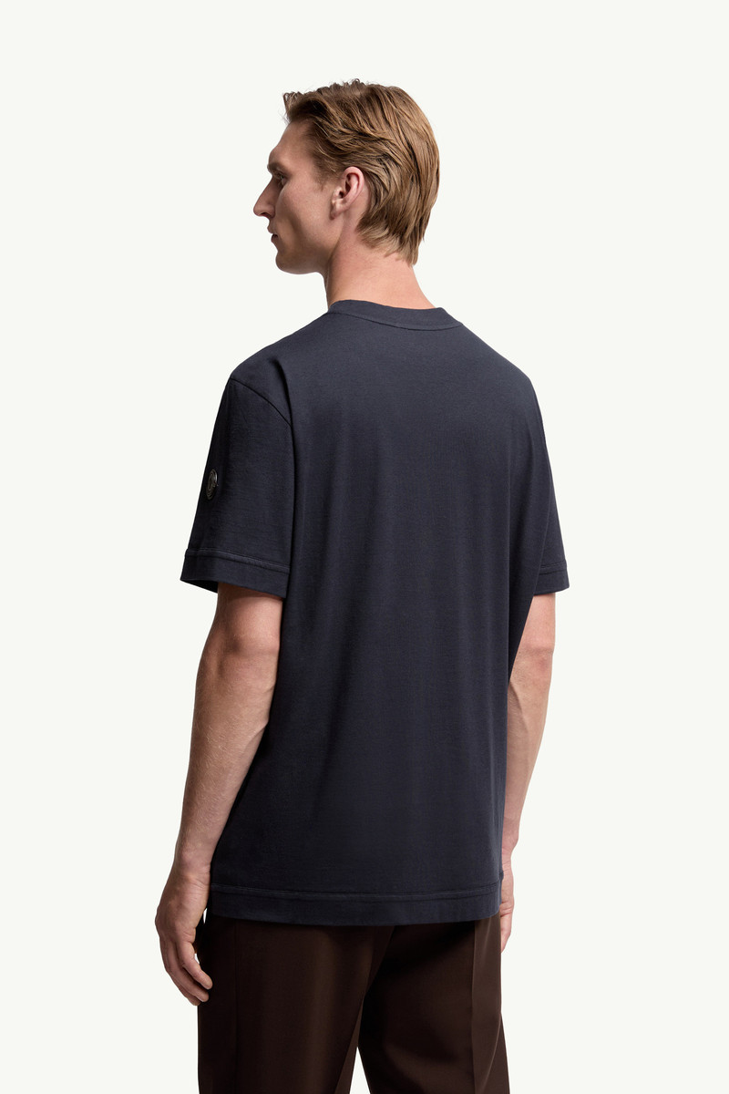 Logo Cotton & Silk T-Shirt with Pocket 5