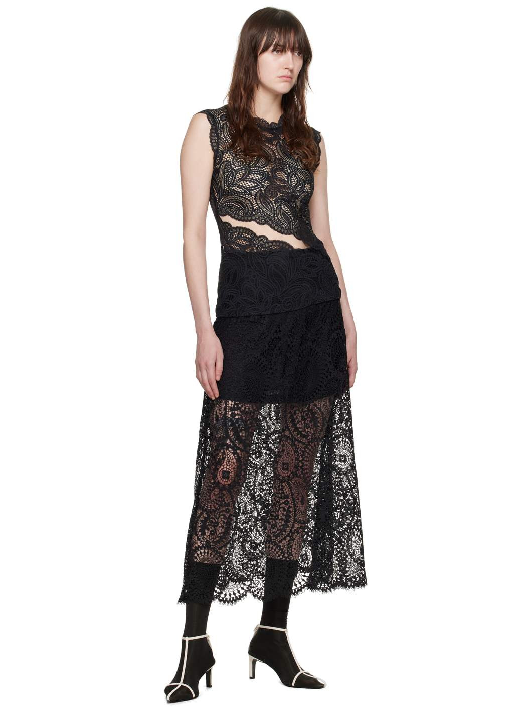 SSENSE Exclusive Black Dion Midi Skirt - 4