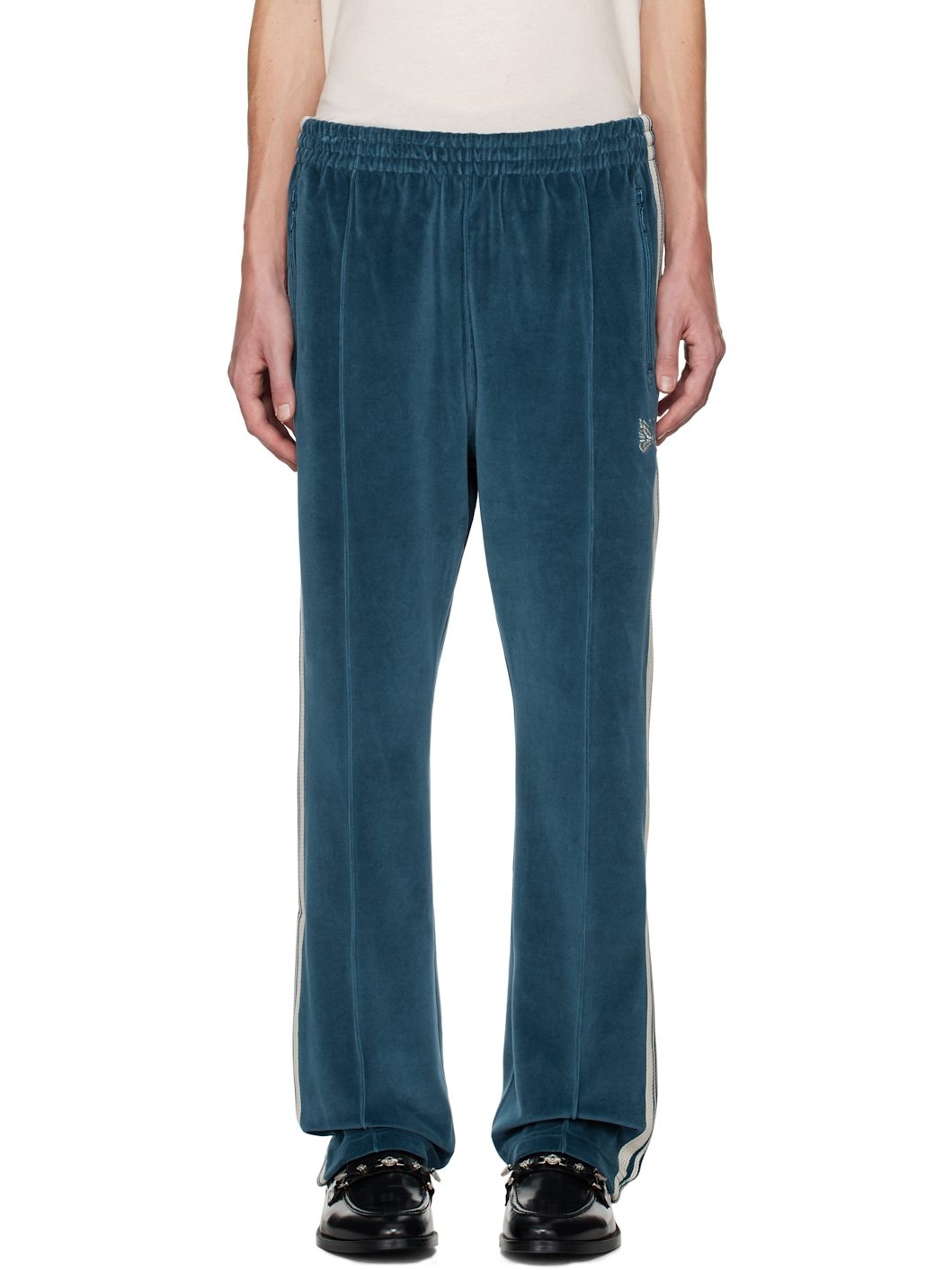 Blue Narrow Track Pants - 1