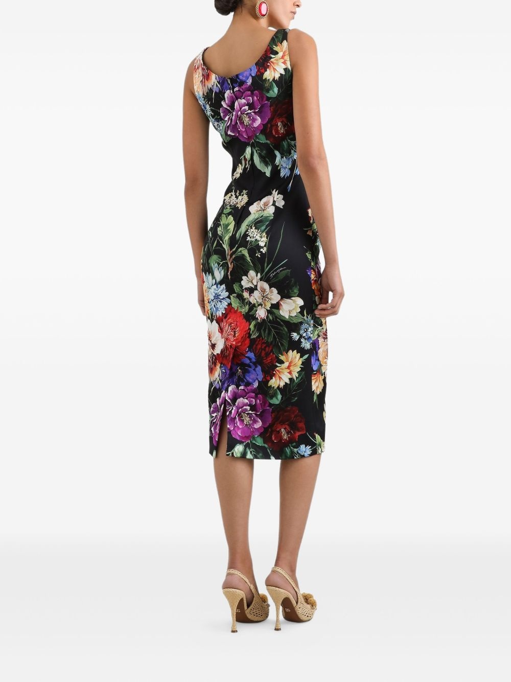 floral-print midi dress - 3