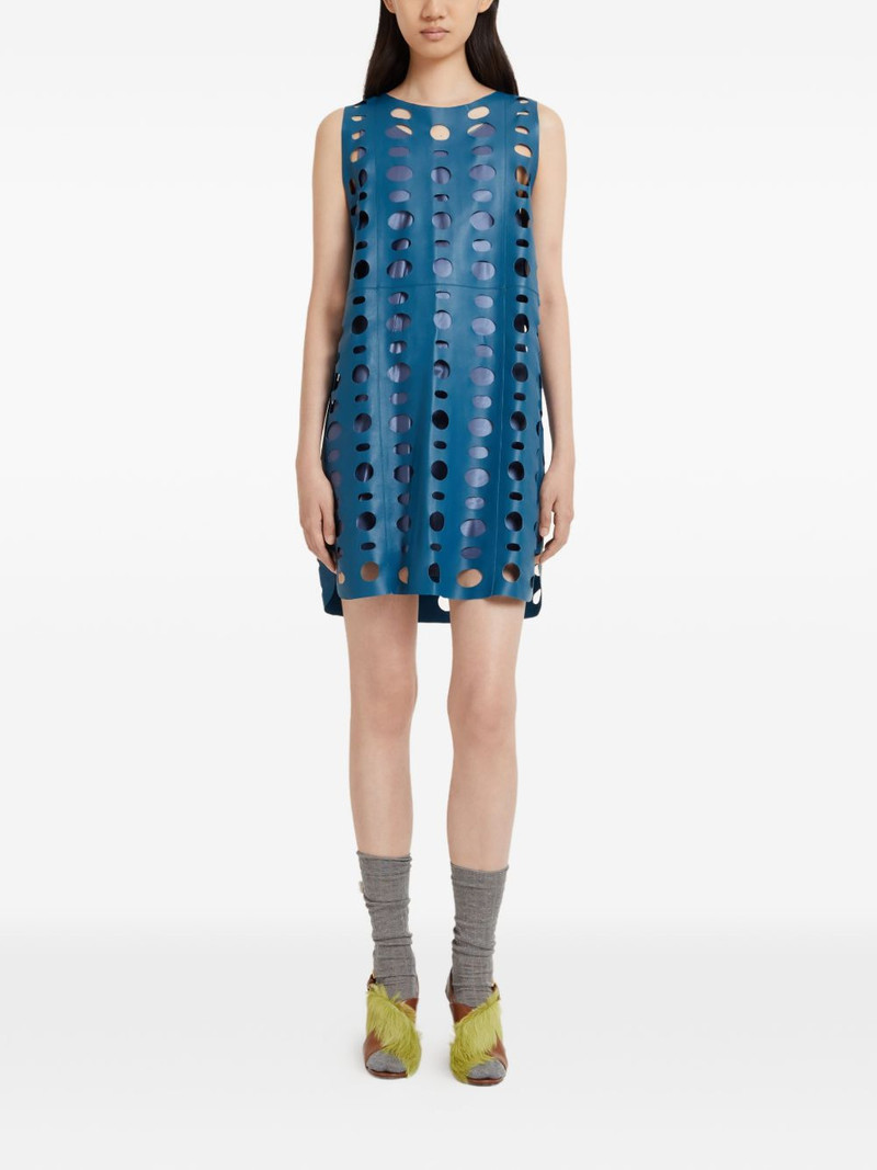 Marni circular cut-out sleeveless mini dress outlook