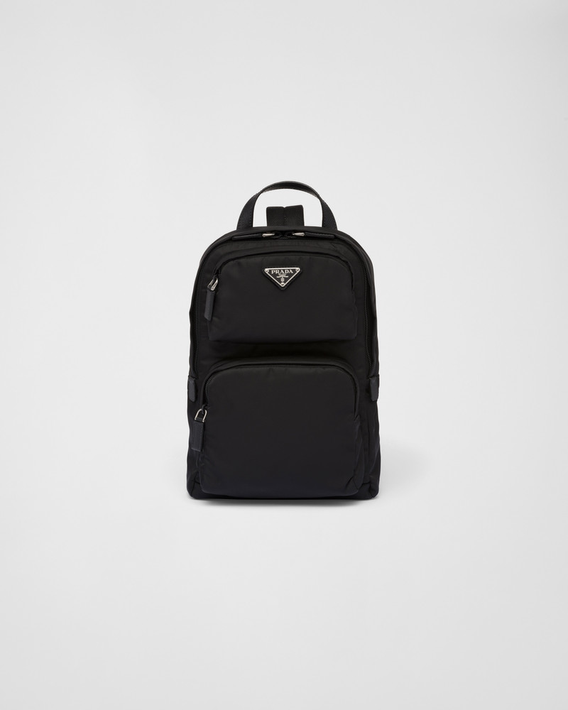 Re-Nylon and Saffiano leather backpack 1