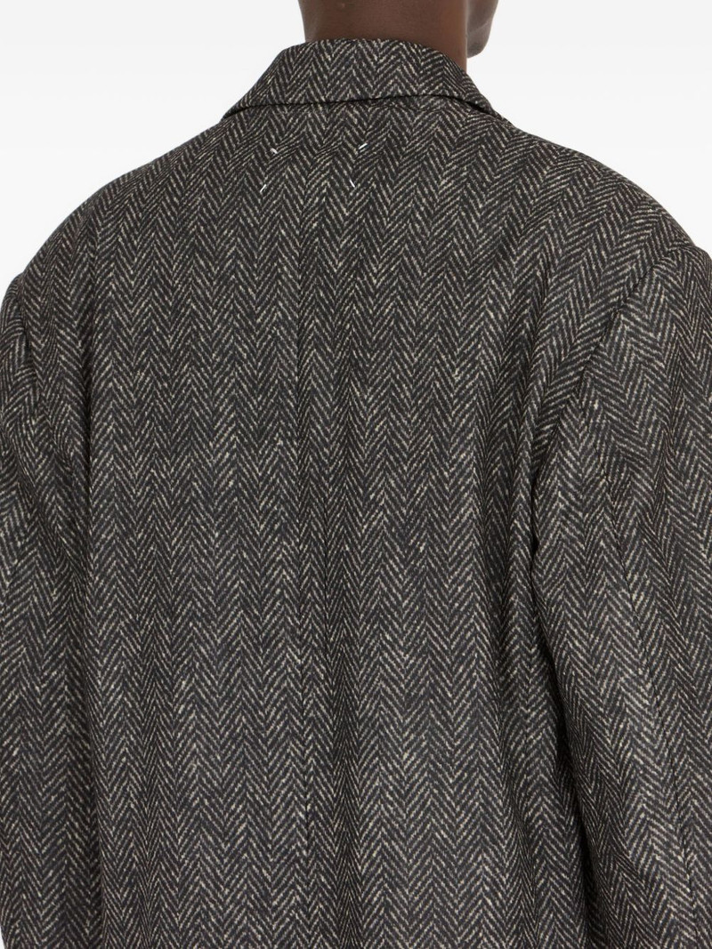 herringbone double-breasted coat 5