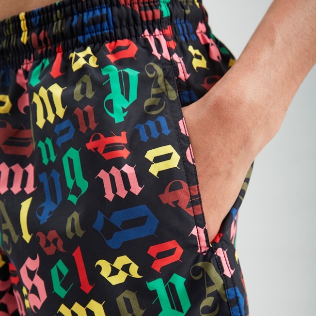 Men Swim Trunks Palm Angels Monogram- Vilebrequin x Palm Angels - 5