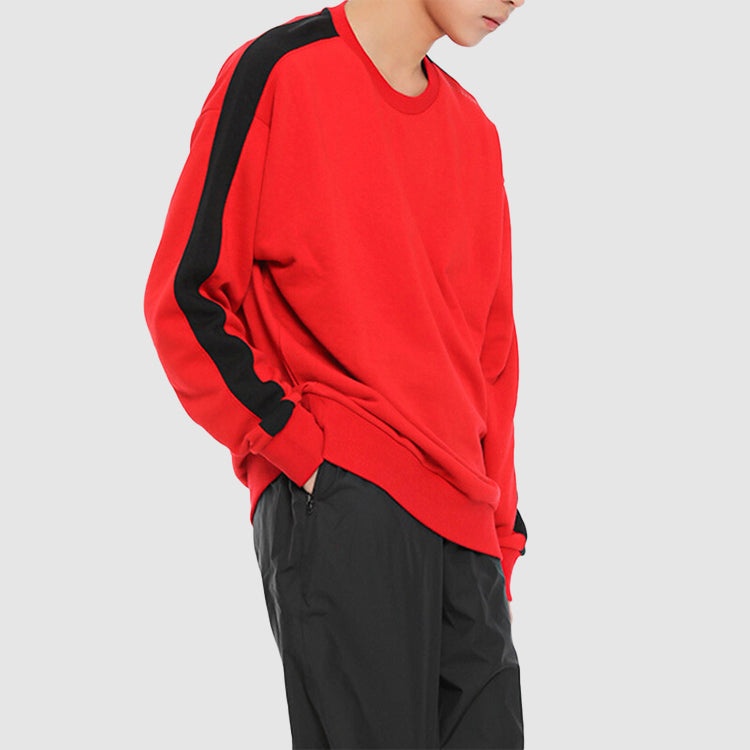 Converse Track Taping Crew Neck Sweatshirt 'Red' 10017989-A03 - 5