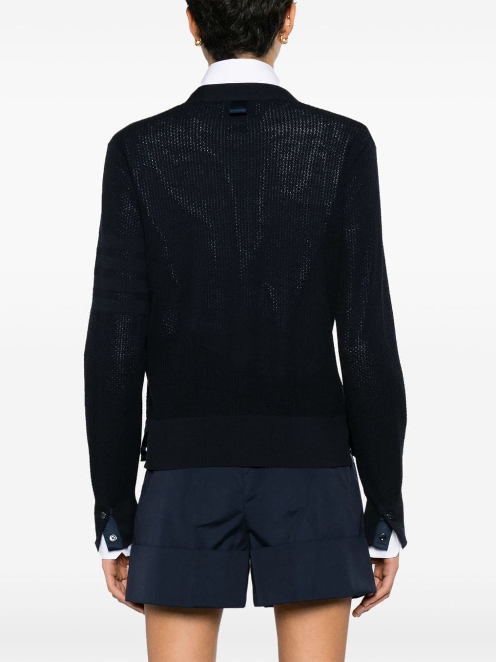 V-neck virgin wool cardigan - 4