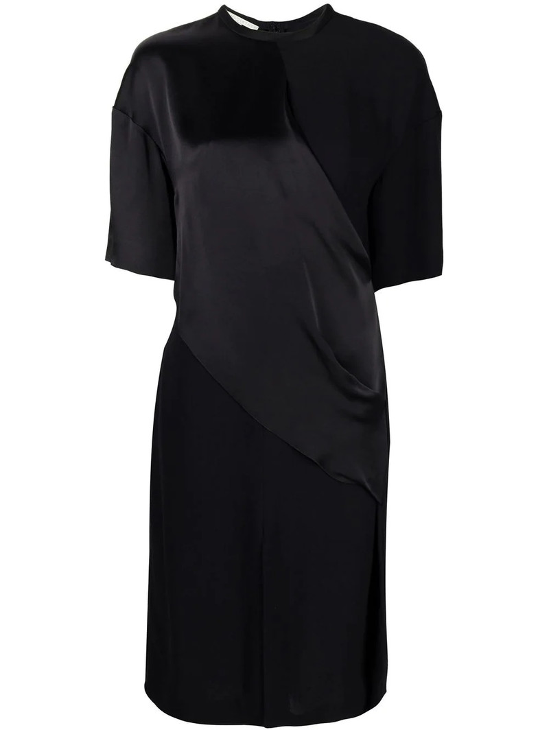 panelled draped T-shirt dress 1