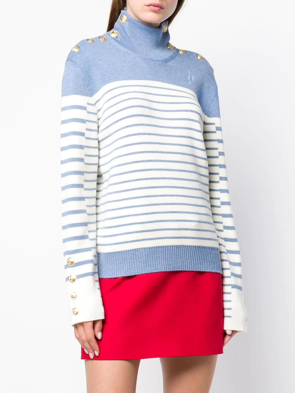 striped turtleneck sweater - 3