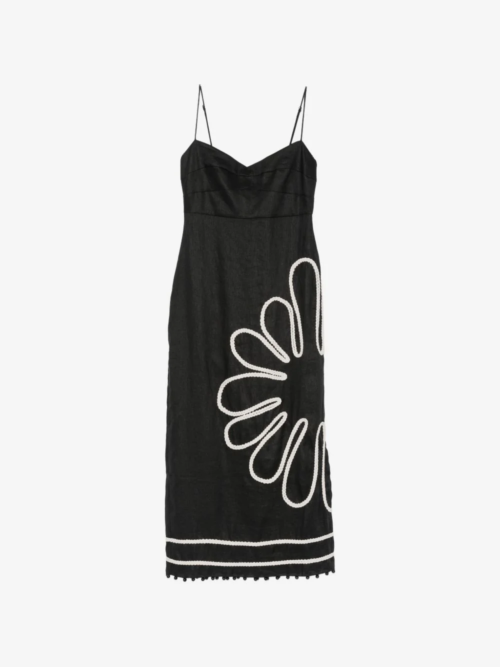 Paloma braided-trim midi dress - 1