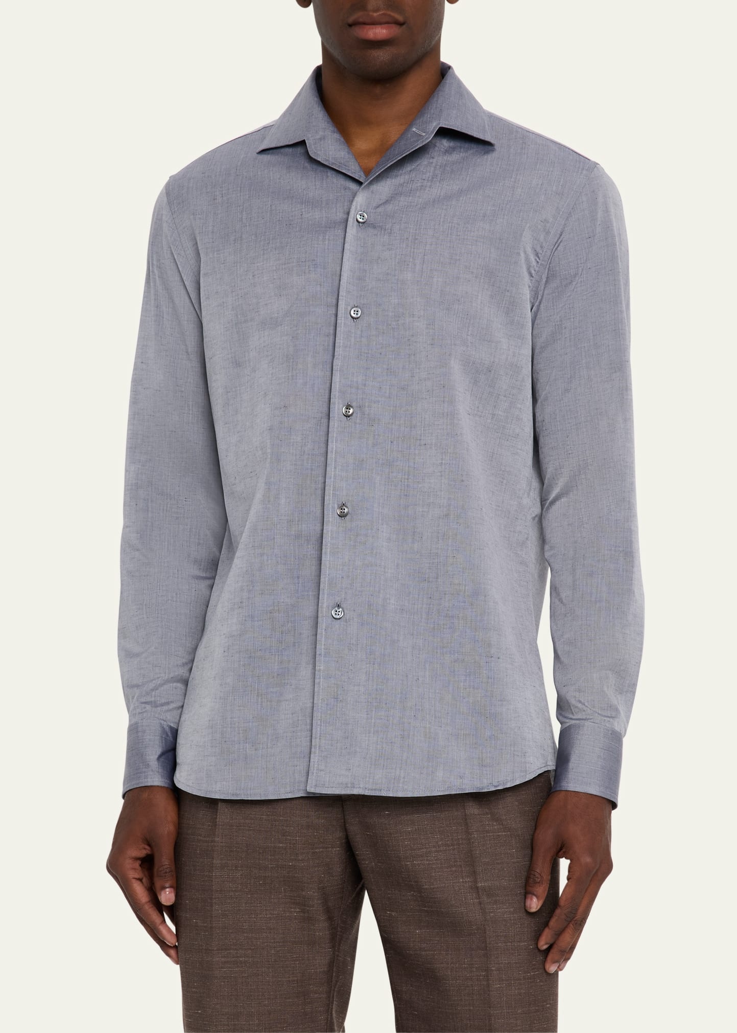 Men's Cotton and Linen Sport Shirt - 4