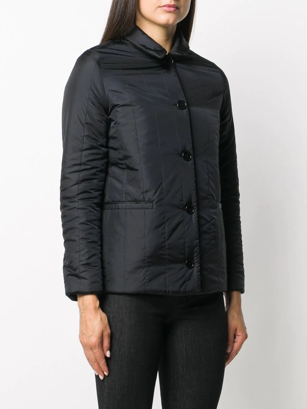 vertically quilted jacket - 3