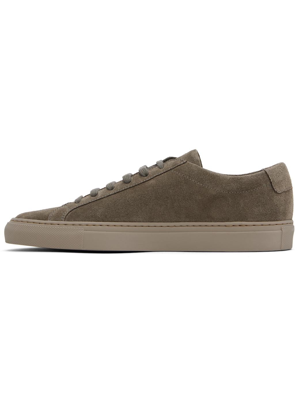 Taupe Achilles Tonal Suede Sneakers - 3