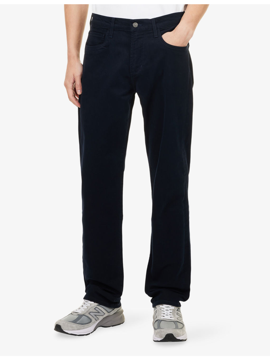 Elijah Straight-Leg Stretch-Denim And Cashmere Jeans - 3