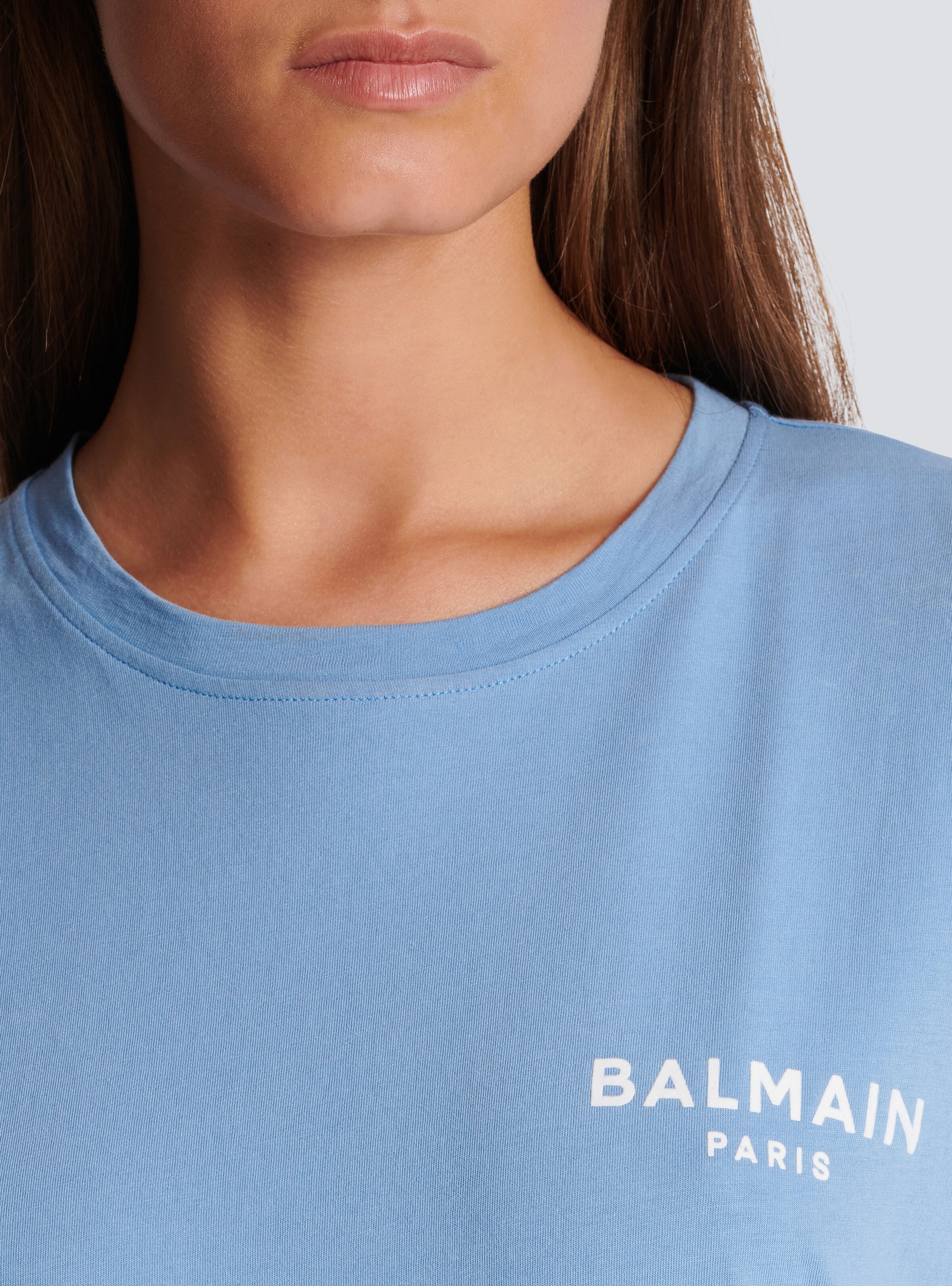 Flocked Balmain T-shirt - 8