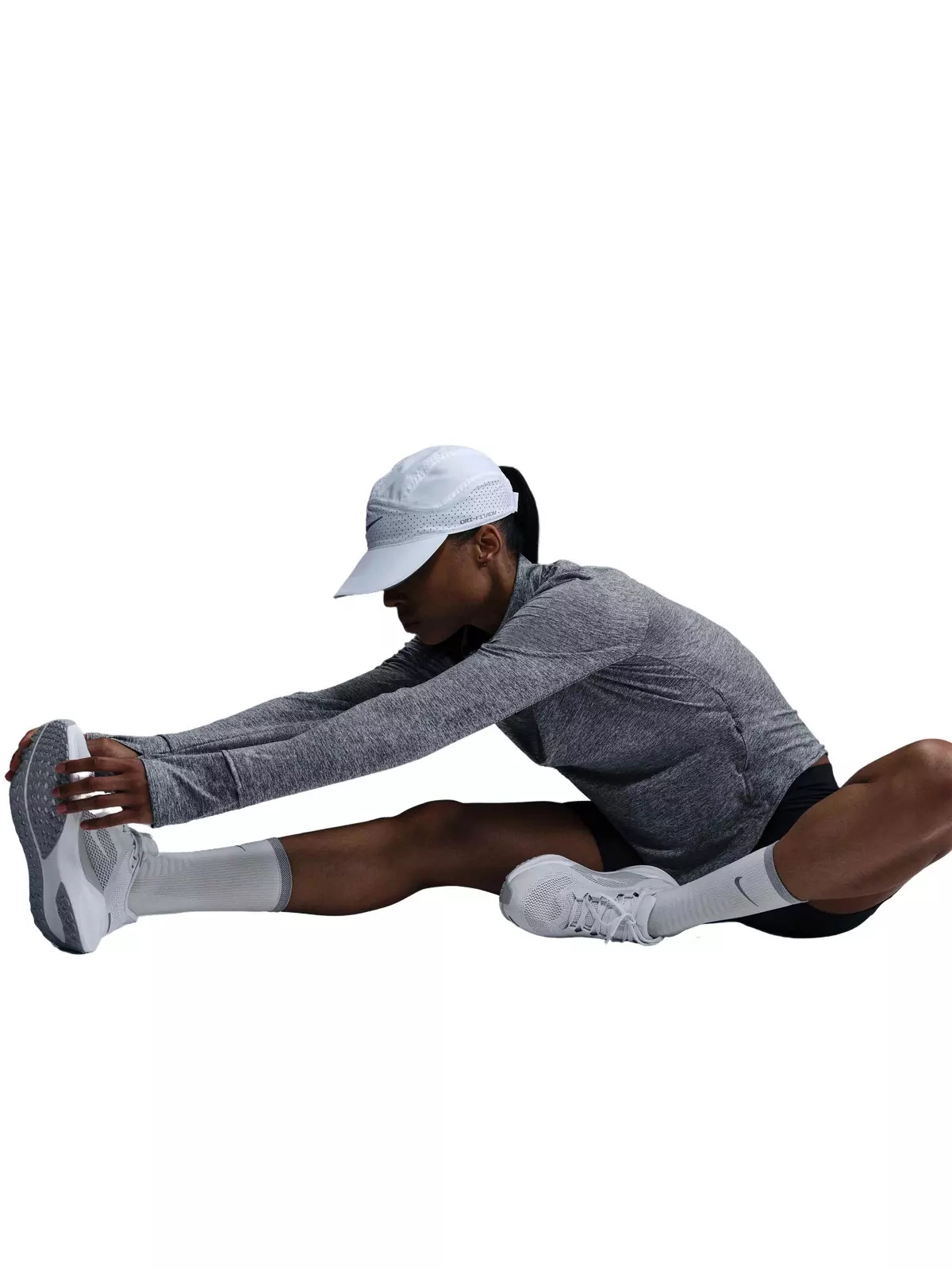 Women's Swift Dri-FIT UV 1/4-Zip Running Top-Grey - 3