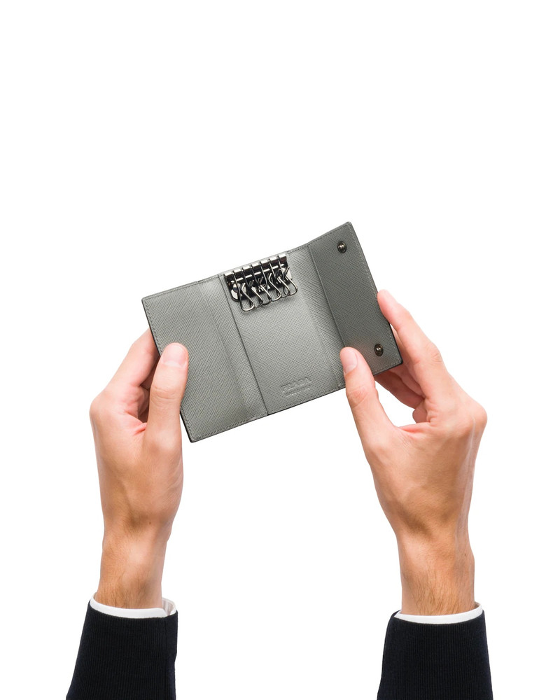 Prada Saffiano Leather Key Holder outlook