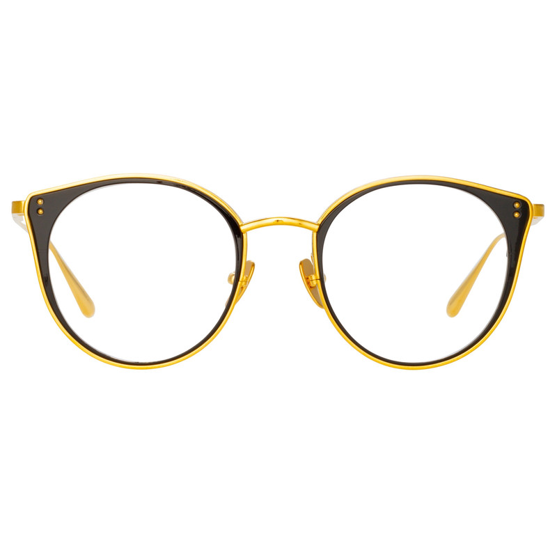 MEN'S NEUSA OVAL OPTICAL FRAME IN YELLOW GOLD 1