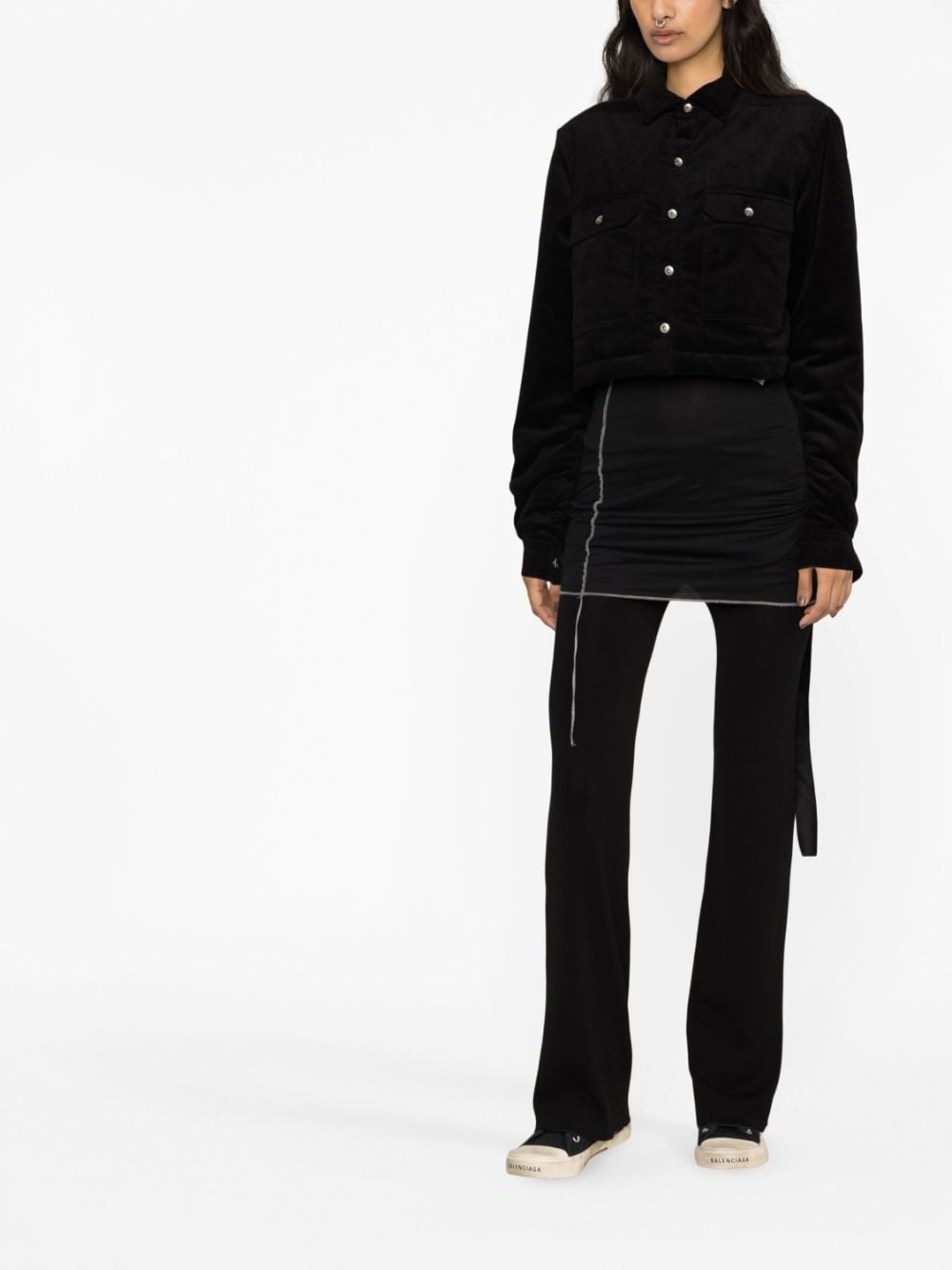 corduroy cropped jacket - 2