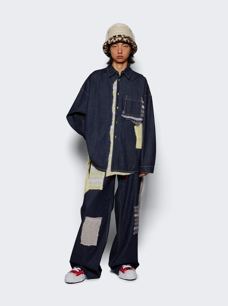 Marni Mohair Patched Jeans Blue outlook