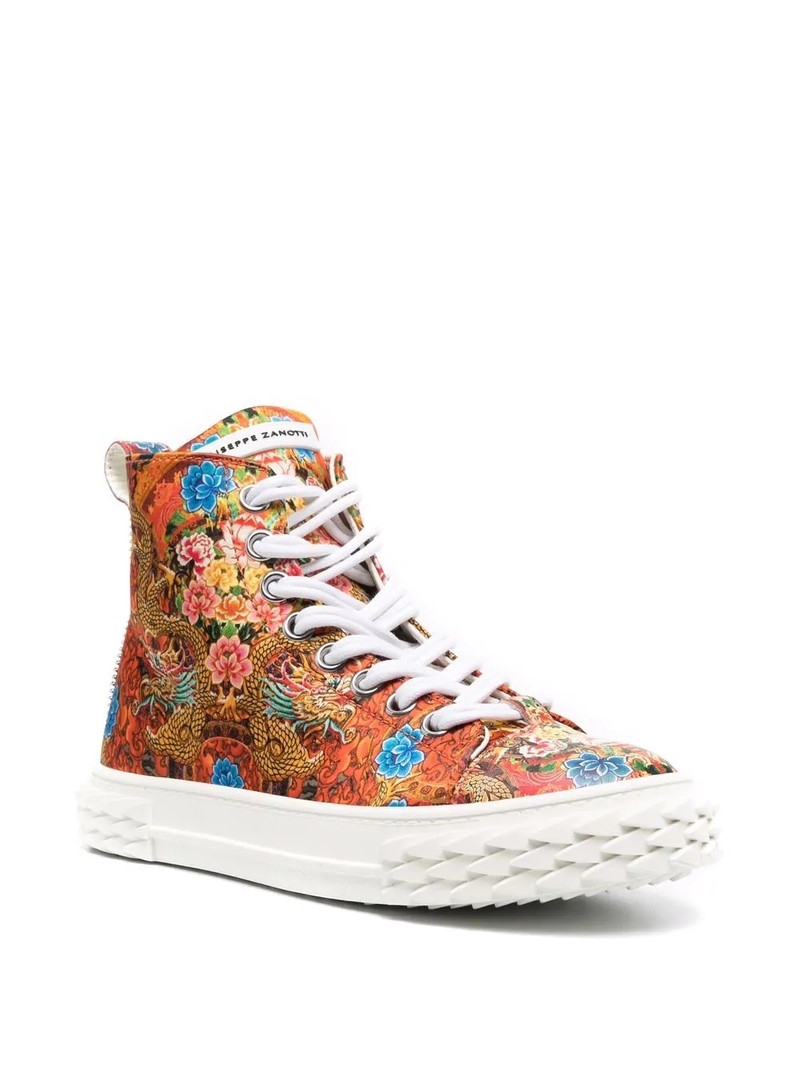 Giuseppe Zanotti floral-print sneakers outlook