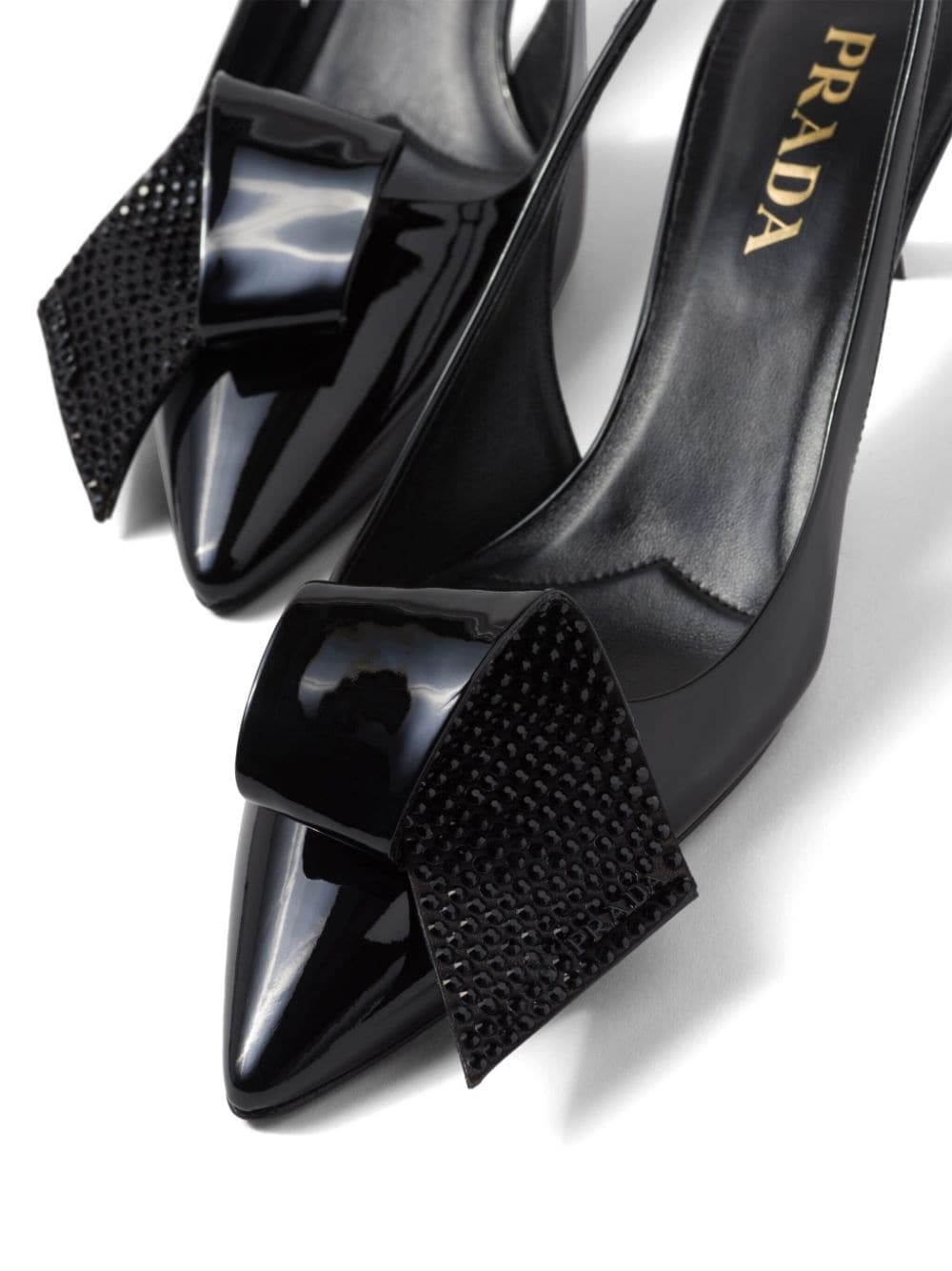 fold-detail patent leather pumps - 5