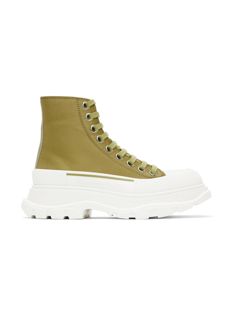 Green Tread Slick High Sneakers - 1