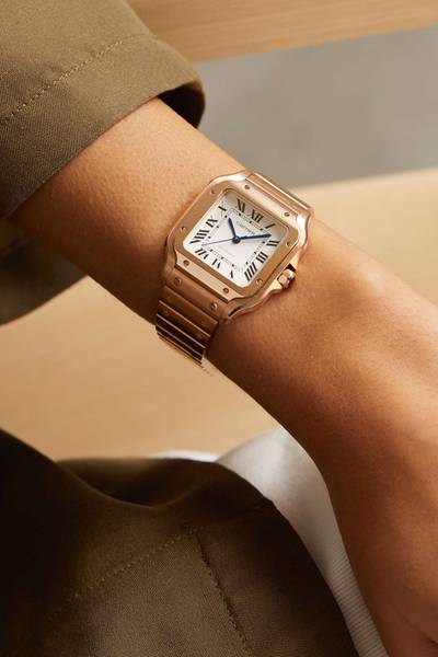 Cartier Santos de Cartier Automatic 35mm medium 18-karat rose gold watch outlook