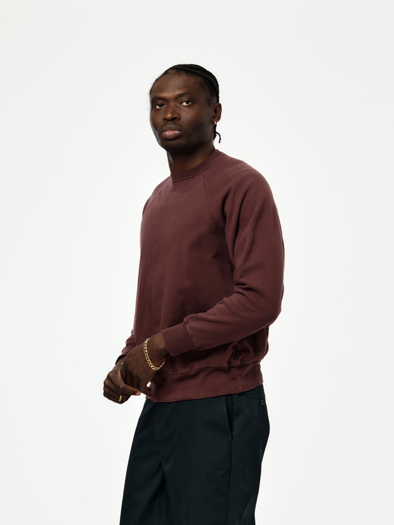 VINTAGE LIGHT WEIGHT SWEATSHIRT (BURGUNDY) (SIS) 2