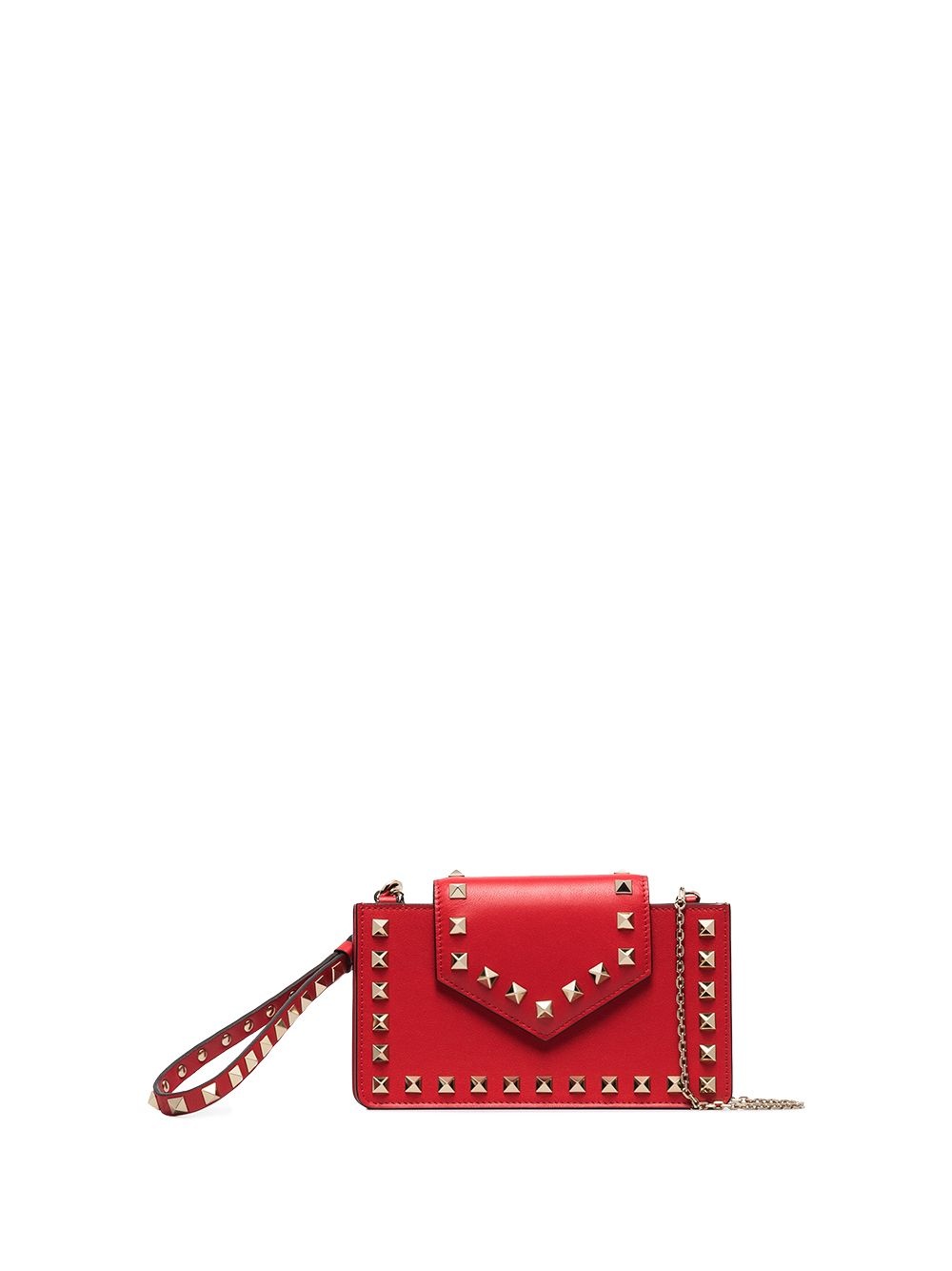 Rockstud-embellished clutch bag - 1