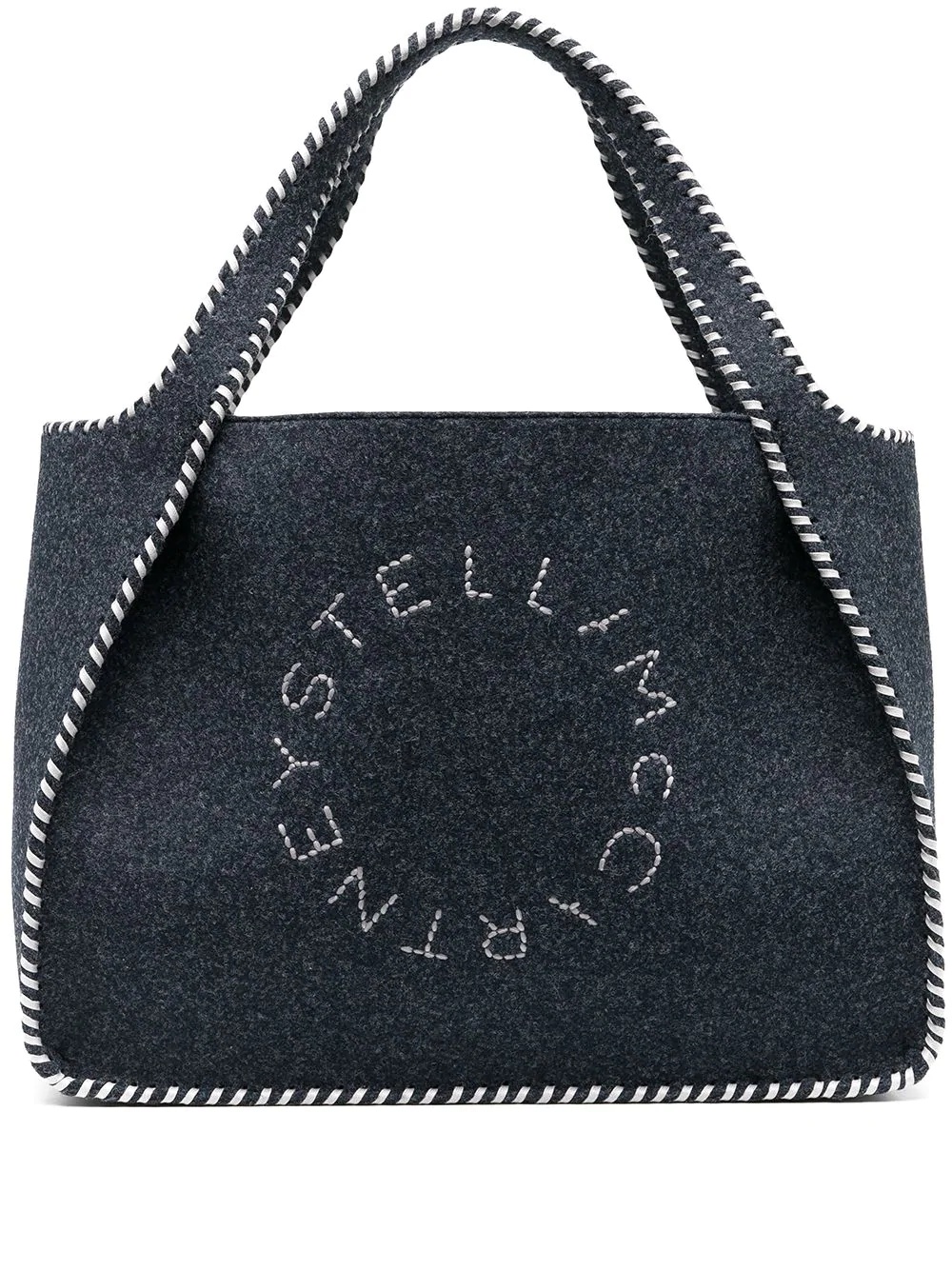 stitched logo detail tote - 1