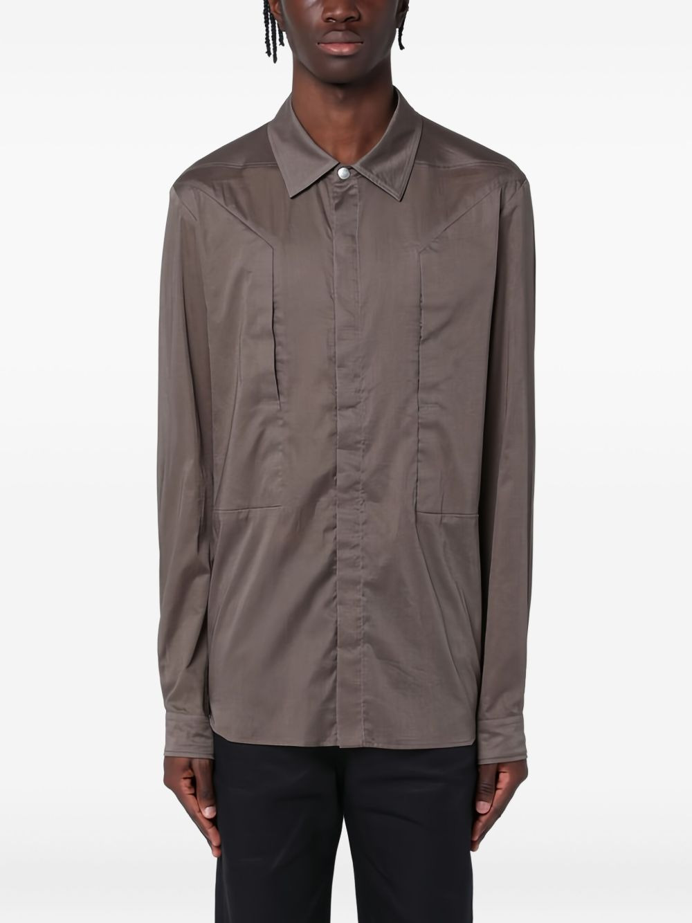 long-sleeve panelled shirt - 3