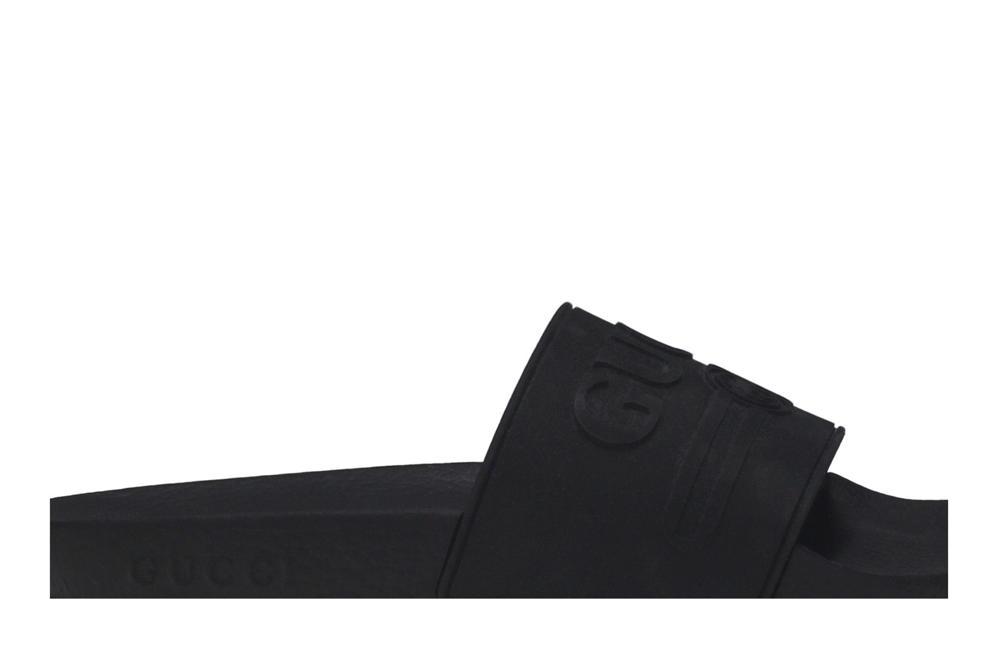 Gucci Wmns Logo Rubber Slide 'Black' - 2