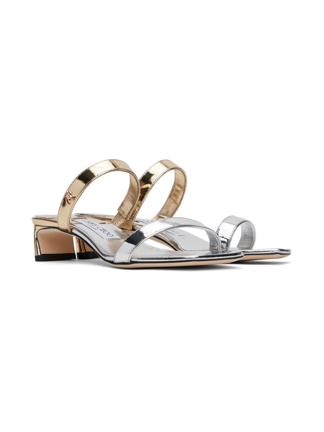 Silver & Gold Kyda 35 Heeled Sandals - 4