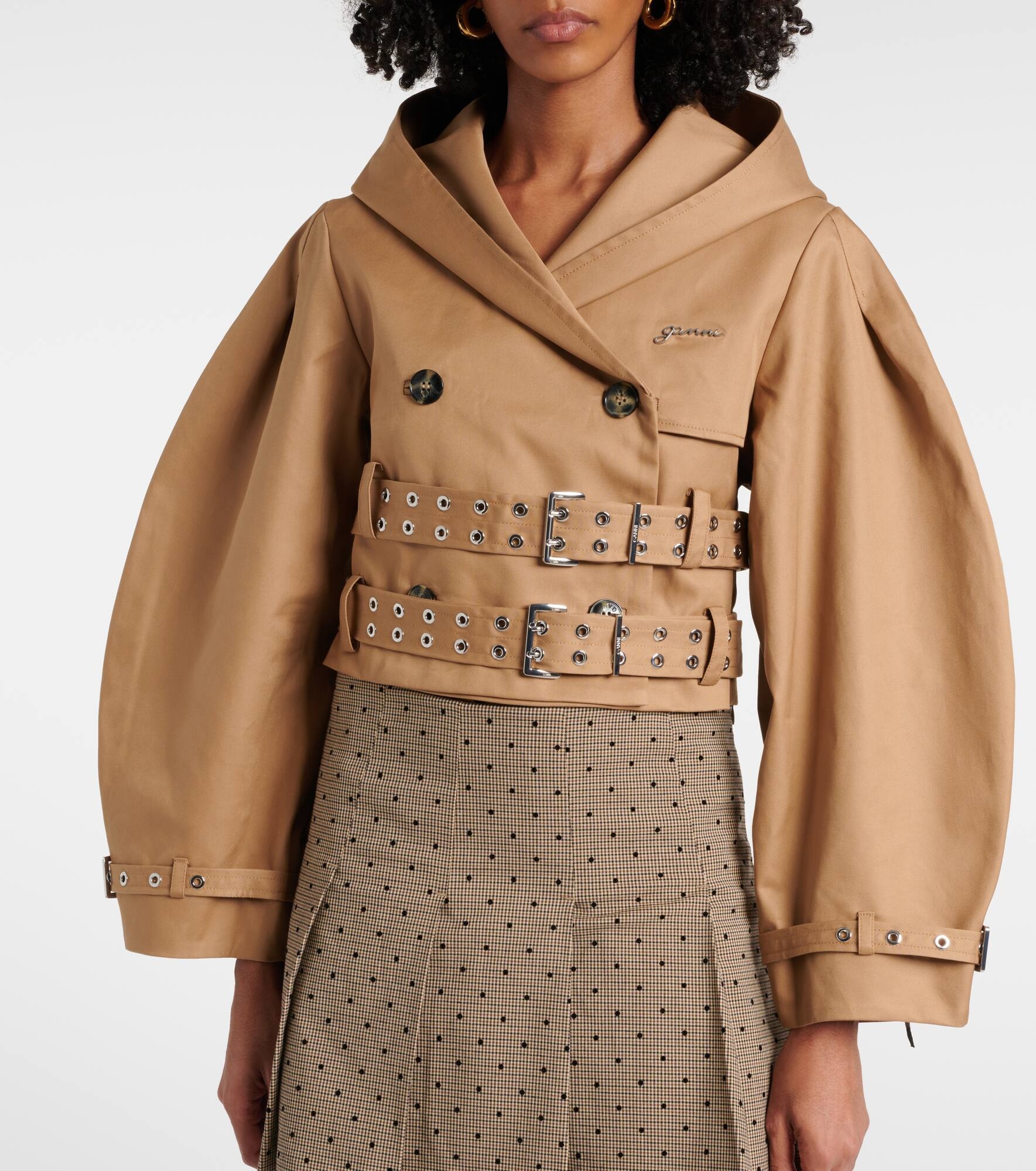 Double-breasted cotton jacket - 6