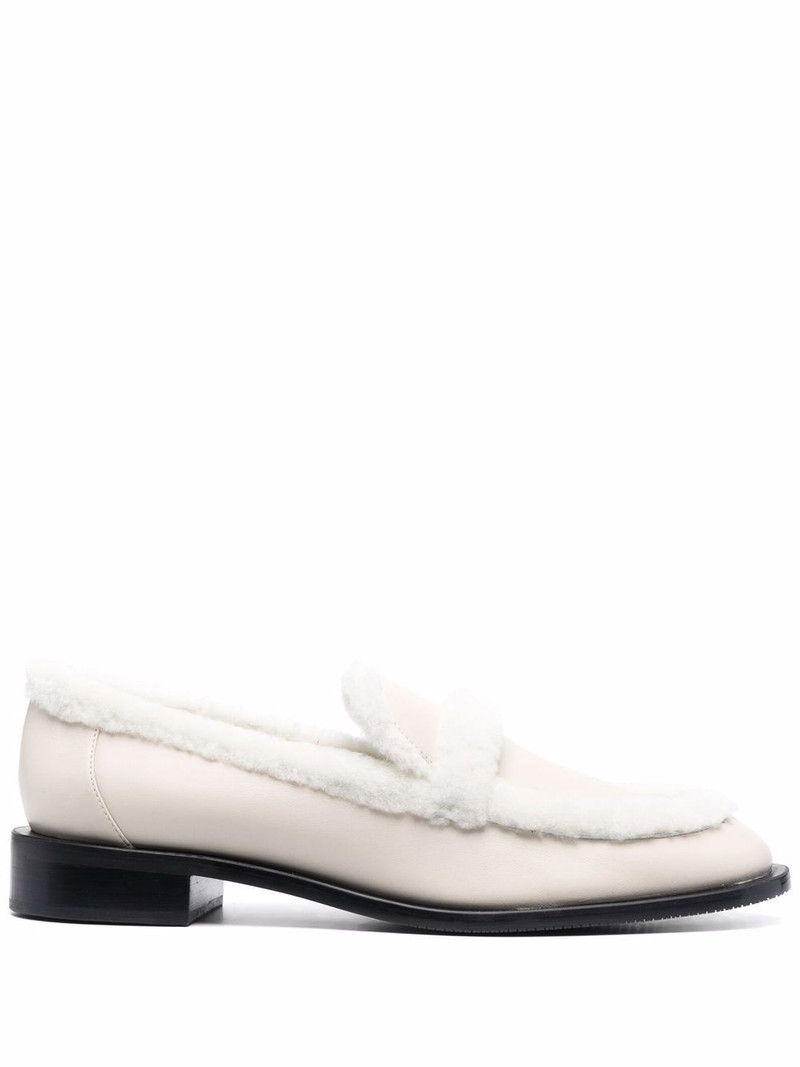 shearling trim loafers 1