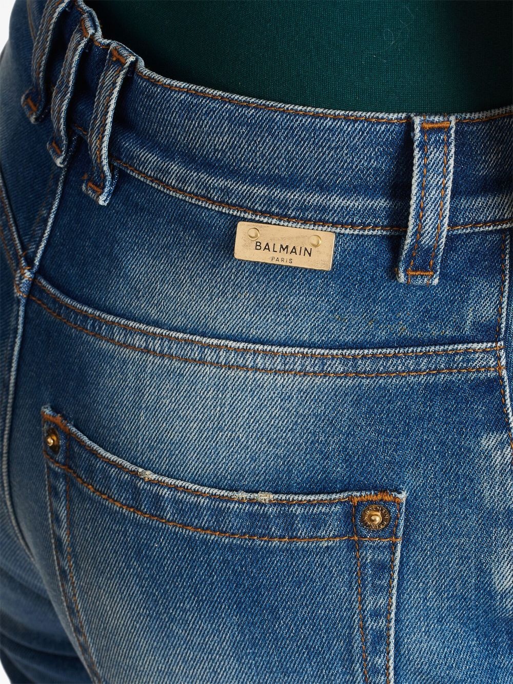 logo-plaque slim-cut jeans - 7